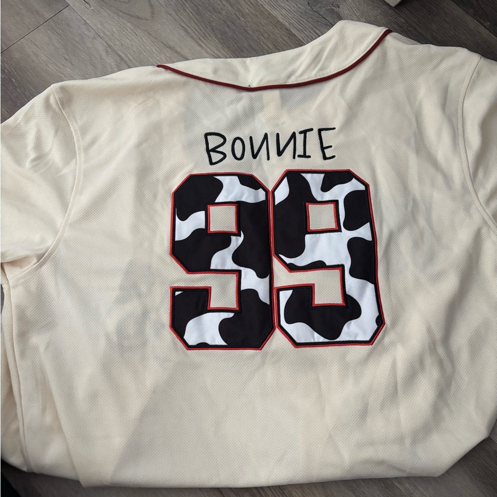 Cream Jersey with Cow Print Number
